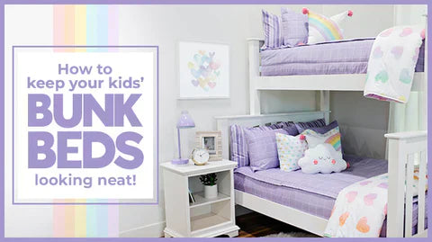 
      An infographic advertising how zipper bedding can help keep bunk beds looking neat.
    