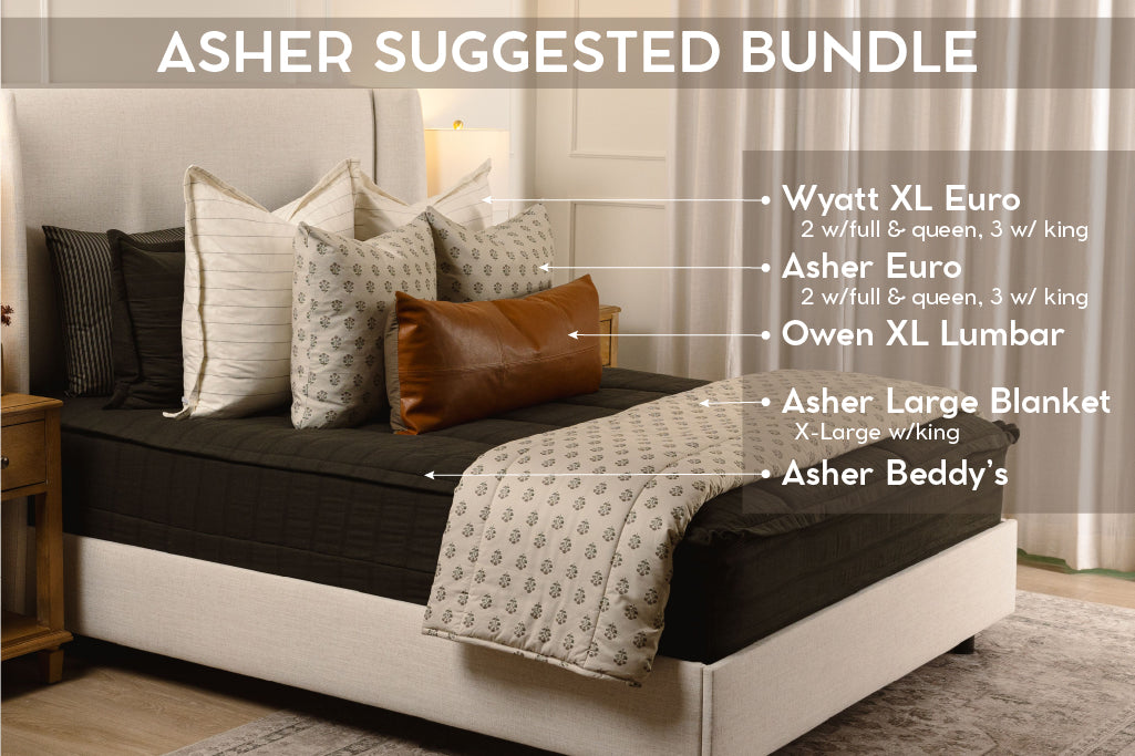 Graphic showing all things in the Asher bundle.