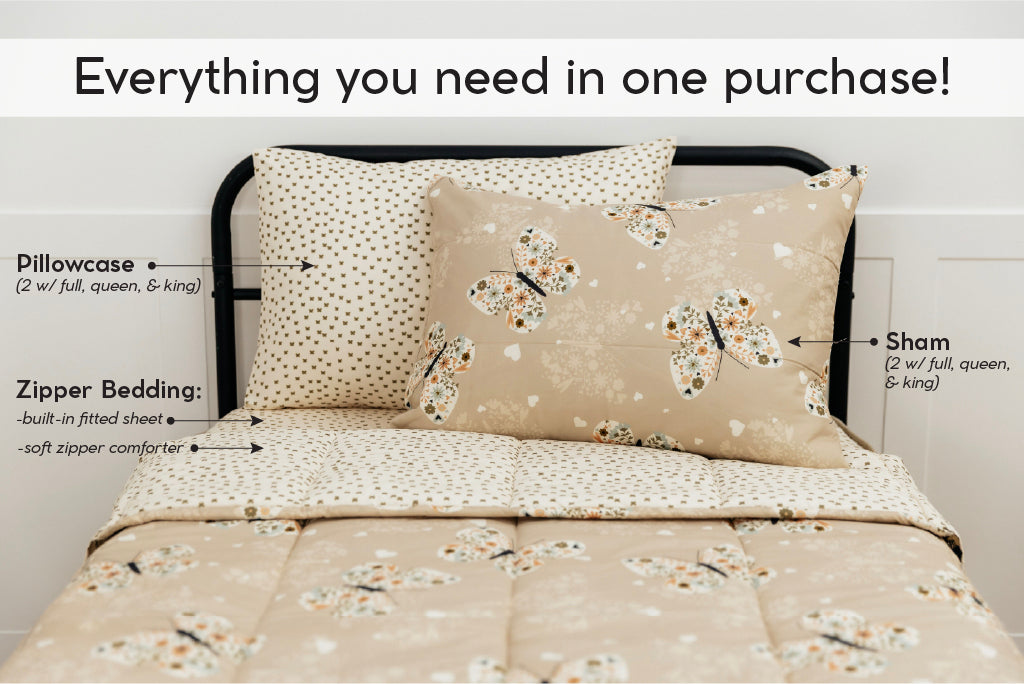 Butterfly Love Zipper Bedding