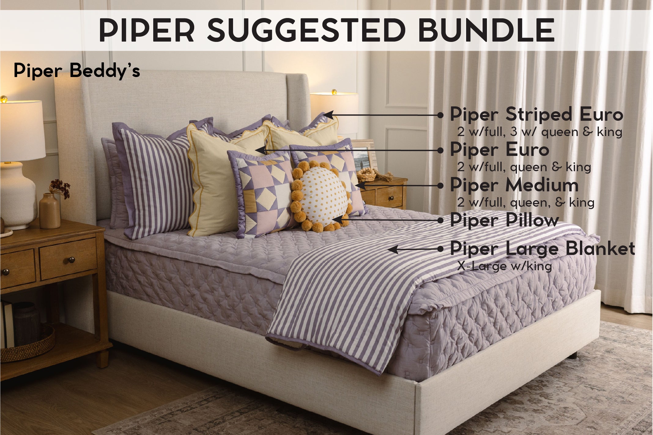 Graphic showing all things in the Piper bundle.