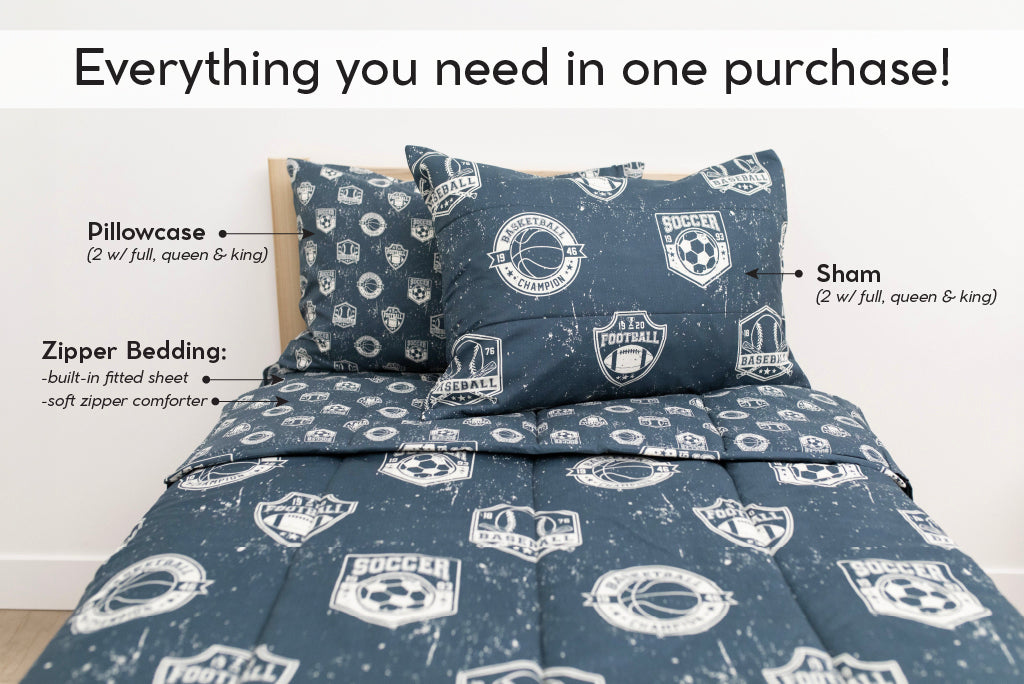 Play Ball Zipper Bedding