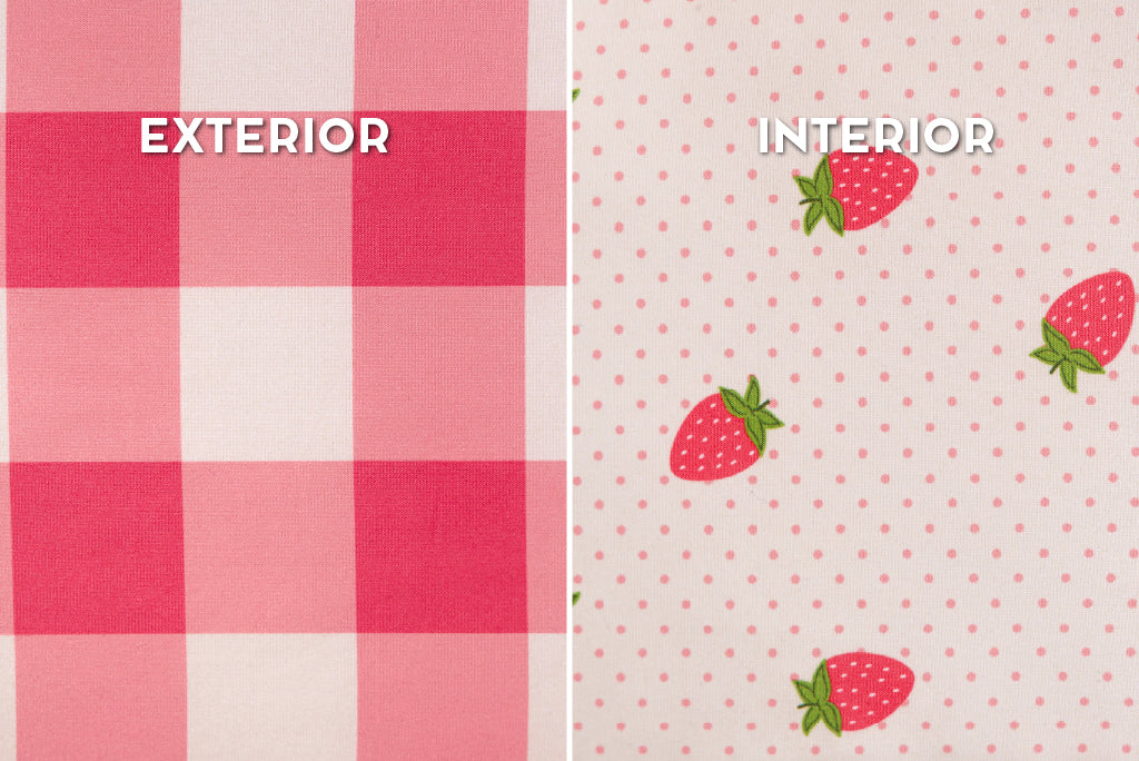A graphic showing the interior and exterior print.