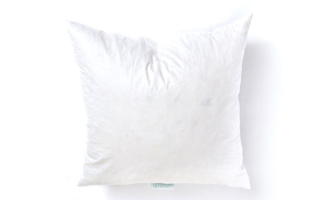 A white euro feather pillow insert.